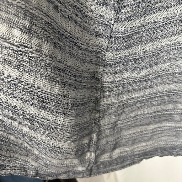 Flax Linen Women's M Zen Duster Jacket Navy Blue Stripe Oversized Lagenlook Boho - Picture 5 of 10